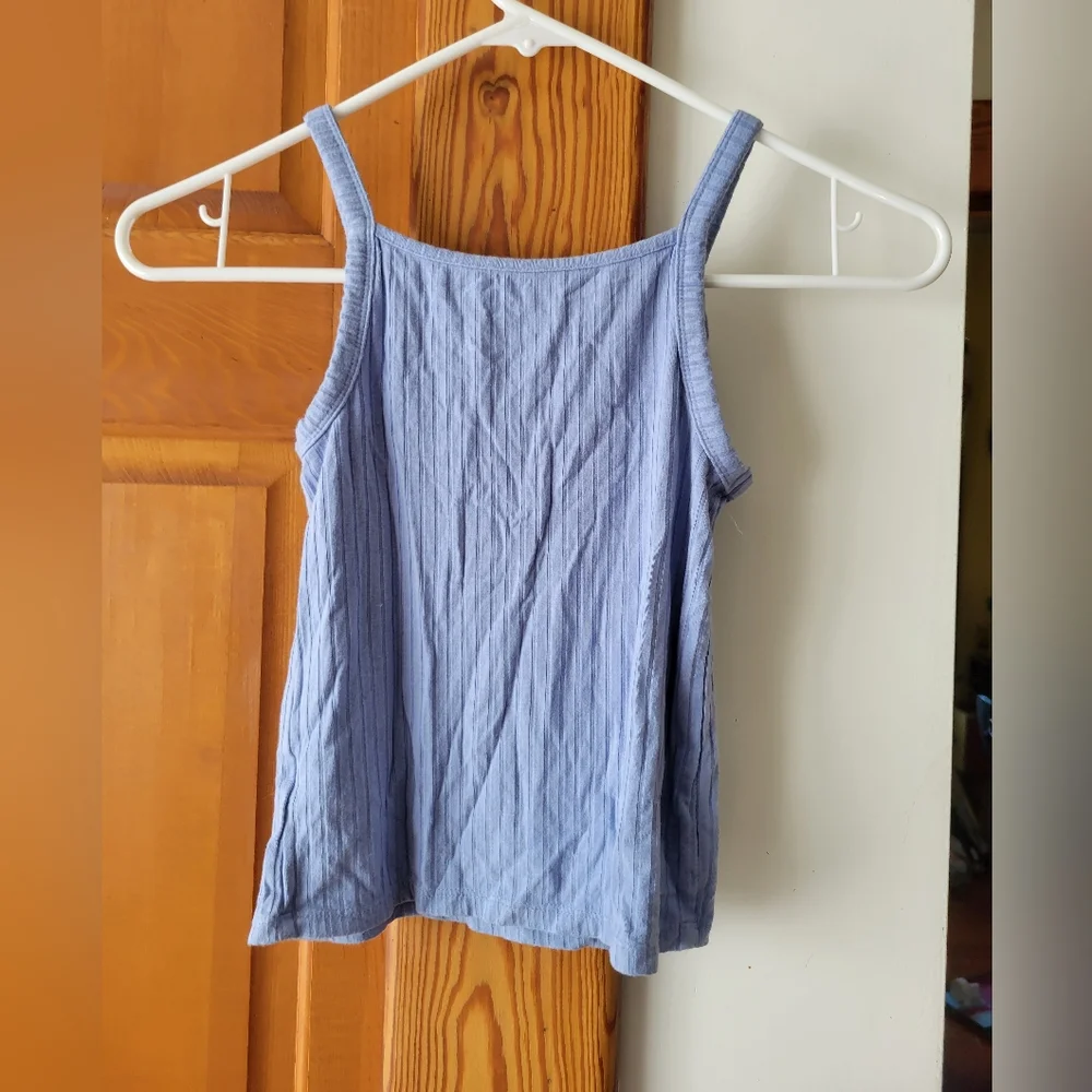 💙🩵💙Justice cornflower blue ribbed tassel tank top 7